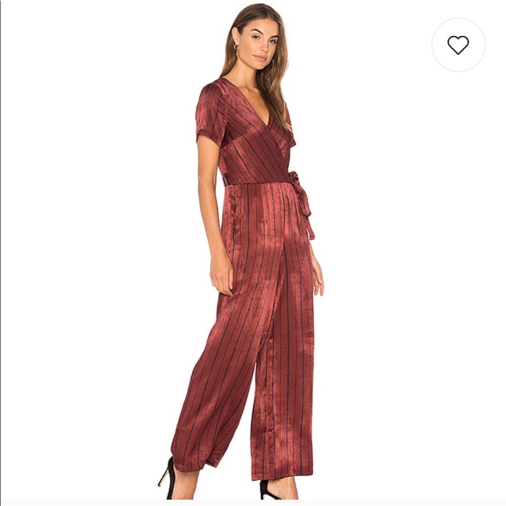 J.O.A. Anthropologie maroon jumpsuit